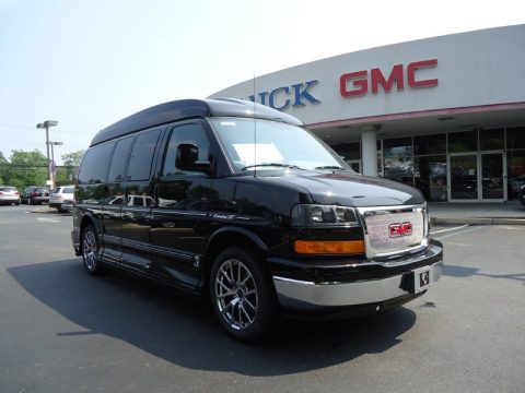 Onyx Black GMC Savana Van LT Conversion.  Click to enlarge.