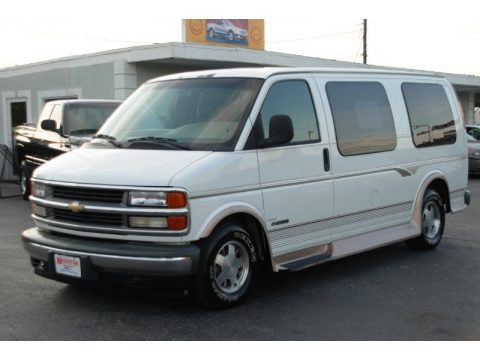 Summit White Chevrolet Express G1500 Passenger Conversion Van.  Click to enlarge.