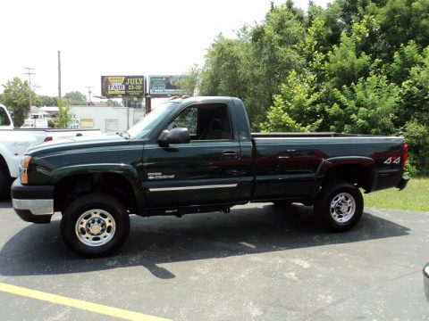 Dark Green Metallic Chevrolet Silverado 2500HD LS Regular Cab 4x4.  Click to enlarge.