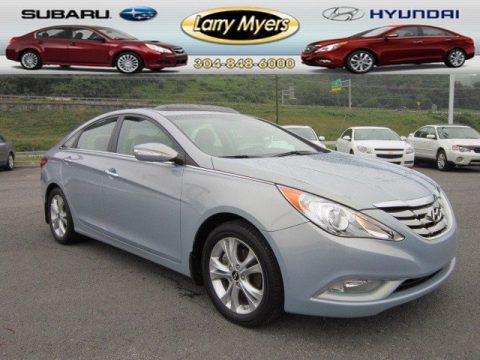 Iridescent Silver Blue Metallic Hyundai Sonata Limited.  Click to enlarge.