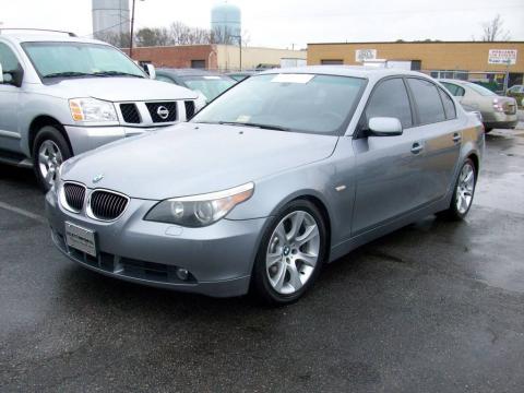 Silver Grey Metallic BMW 5 Series 545i Sedan.  Click to enlarge.