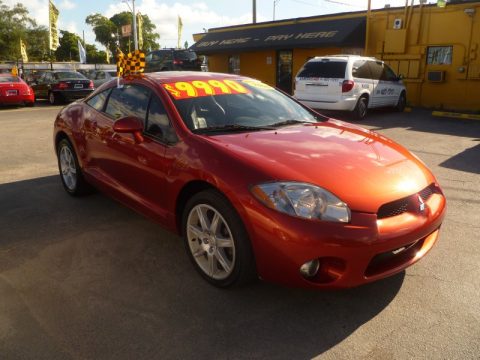 Sunset Orange Pearlescent Mitsubishi Eclipse GT Coupe.  Click to enlarge.