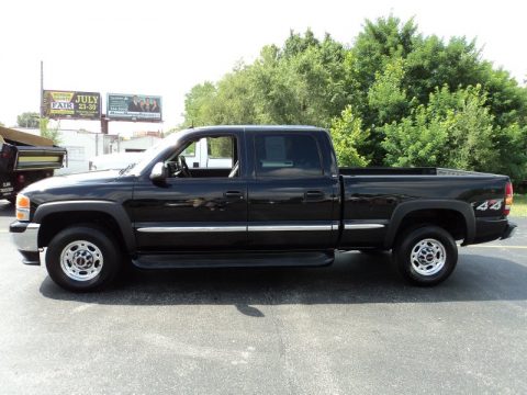 Onyx Black GMC Sierra 1500 HD SLT Crew Cab 4x4.  Click to enlarge.