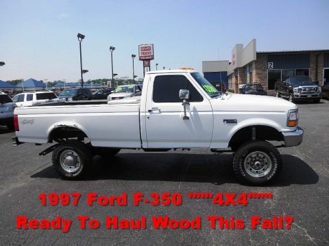 Colonial White Ford F350 XL Regular Cab 4x4.  Click to enlarge.