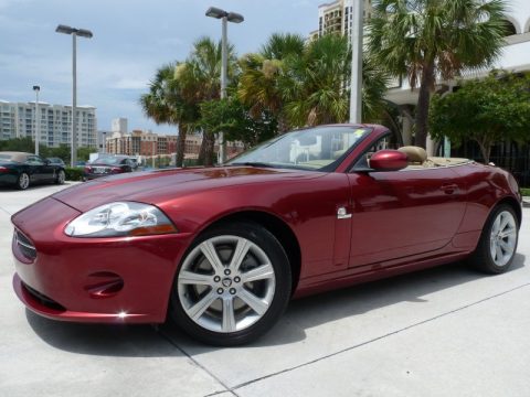 Radiance Red Metallic Jaguar XK XK8 Convertible.  Click to enlarge.