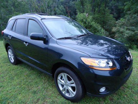 Pacific Blue Pearl Hyundai Santa Fe Limited AWD.  Click to enlarge.