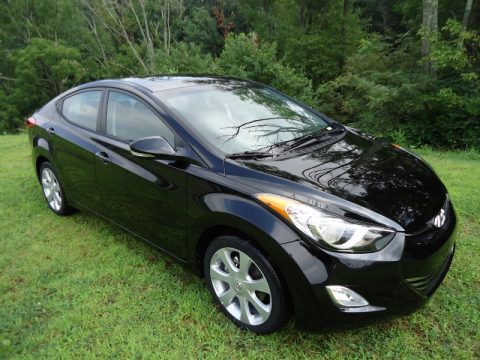 Black Noir Pearl Hyundai Elantra Limited.  Click to enlarge.