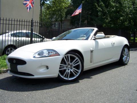 Pearlescent White Jaguar XK XK8 Pearlescent Diamond Edition Convertible.  Click to enlarge.