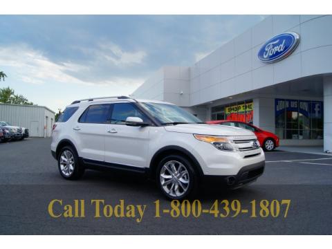 White Platinum Tri-Coat Ford Explorer Limited.  Click to enlarge.