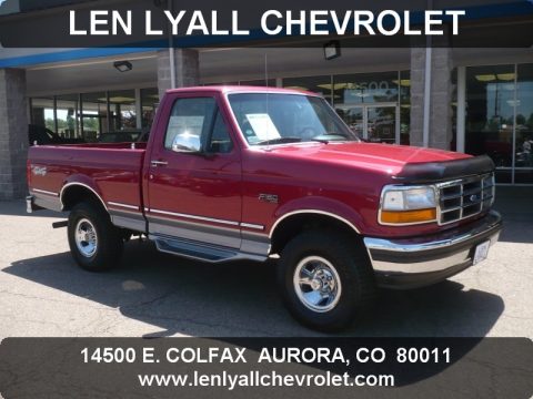 Electric Currant Red Pearl Ford F150 XLT Regular Cab 4x4.  Click to enlarge.