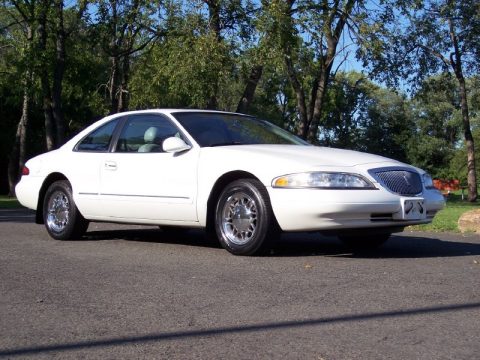 Performance White Lincoln Mark VIII .  Click to enlarge.