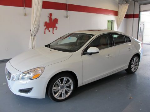 Ice White Volvo S60 T6 AWD.  Click to enlarge.