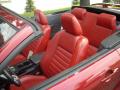  2005 Ford Mustang Red Leather Interior #10