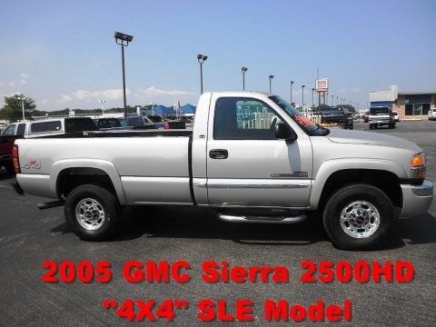 Silver Birch Metallic GMC Sierra 2500HD SLE Regular Cab 4x4.  Click to enlarge.