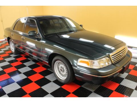 Dark Green Satin Metallic Ford Crown Victoria Sedan.  Click to enlarge.