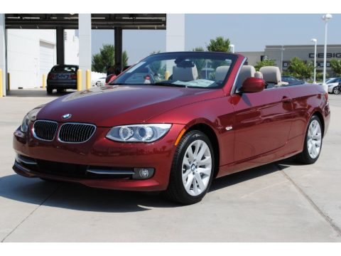 Vermillion Red Metallic BMW 3 Series 328i Convertible.  Click to enlarge.