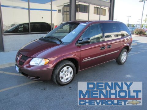 Dark Garnet Red Pearlcoat Dodge Caravan SE.  Click to enlarge.