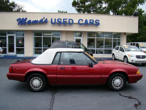 Electric Red Metallic Ford Mustang LX Convertible.  Click to enlarge.