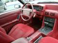  1993 Ford Mustang Red Interior #13