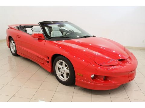 Bright Red Pontiac Firebird Convertible.  Click to enlarge.