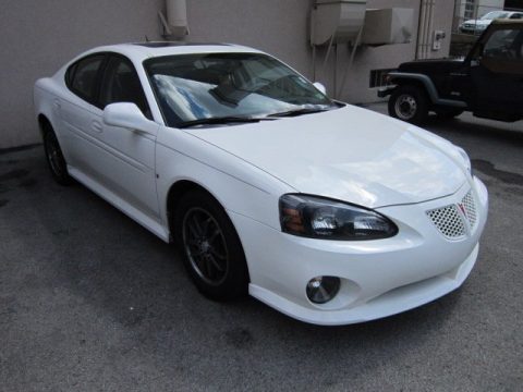 Ivory White Pontiac Grand Prix Sedan.  Click to enlarge.