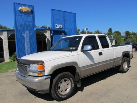 Summit White GMC Sierra 1500 SLT Extended Cab 4x4.  Click to enlarge.