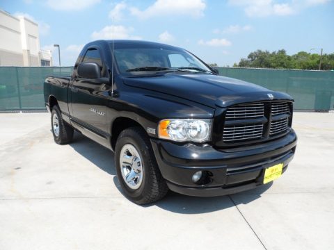 Black Dodge Ram 1500 SLT Regular Cab.  Click to enlarge.