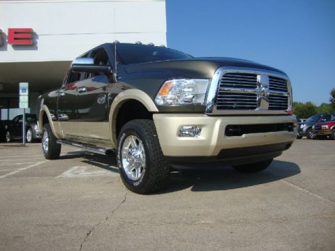 Sagebrush Pearl Dodge Ram 2500 HD Laramie Longhorn Crew Cab 4x4.  Click to enlarge.