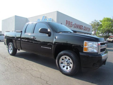 Black Chevrolet Silverado 1500 Work Truck Extended Cab.  Click to enlarge.
