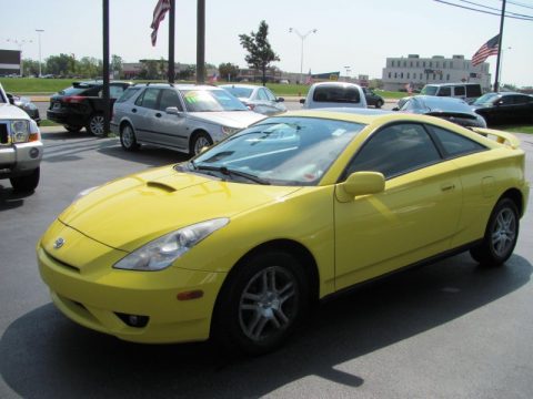 Solar Yellow Toyota Celica GT.  Click to enlarge.