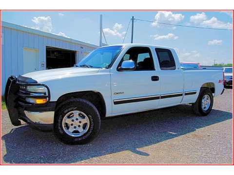 Summit White Chevrolet Silverado 1500 LS Extended Cab 4x4.  Click to enlarge.