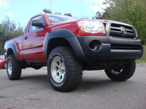 Barcelona Red Metallic Toyota Tacoma Regular Cab 4x4.  Click to enlarge.