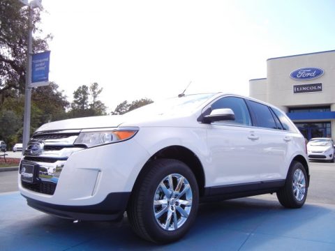 White Platinum Metallic Tri-Coat Ford Edge Limited.  Click to enlarge.