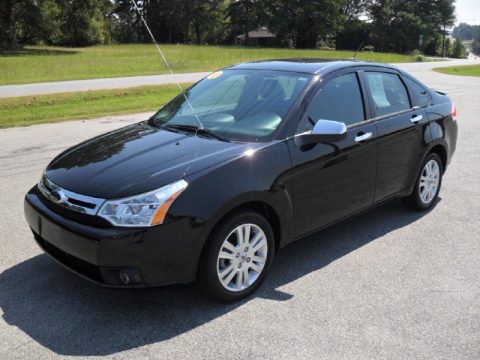 Ebony Black Ford Focus SEL Sedan.  Click to enlarge.