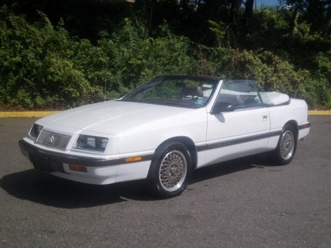 Bright White Chrysler Lebaron GTC Turbo Convertible.  Click to enlarge.