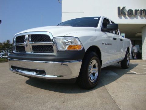 Bright White Dodge Ram 1500 ST Quad Cab 4x4.  Click to enlarge.