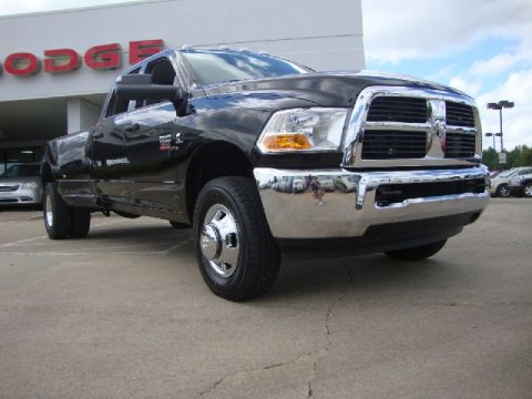 Black Dodge Ram 3500 HD ST Crew Cab 4x4 Dually.  Click to enlarge.