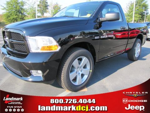 Black Dodge Ram 1500 Express Regular Cab.  Click to enlarge.