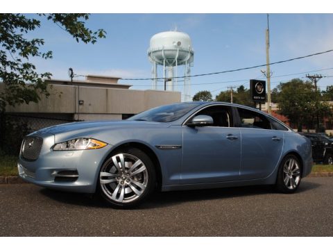 Frost Blue Metallic Jaguar XJ XJL.  Click to enlarge.