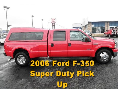 Red Clearcoat Ford F350 Super Duty Lariat Crew Cab Dually.  Click to enlarge.