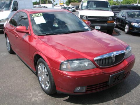 Vivid Red Metallic Lincoln LS V8.  Click to enlarge.