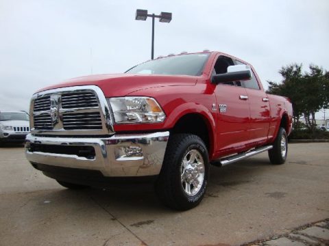 Flame Red Dodge Ram 2500 HD Laramie Crew Cab 4x4.  Click to enlarge.