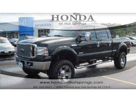 Black Ford F250 Super Duty Lariat FX4 Off Road Crew Cab 4x4.  Click to enlarge.