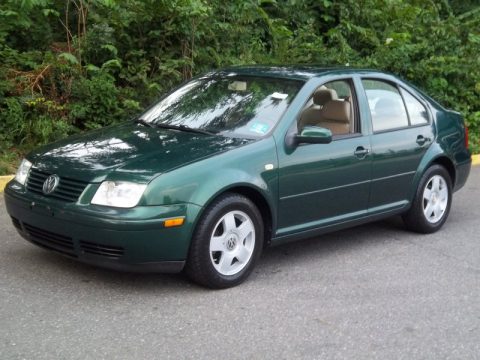 Bright Green Pearl Volkswagen Jetta GLS Sedan.  Click to enlarge.