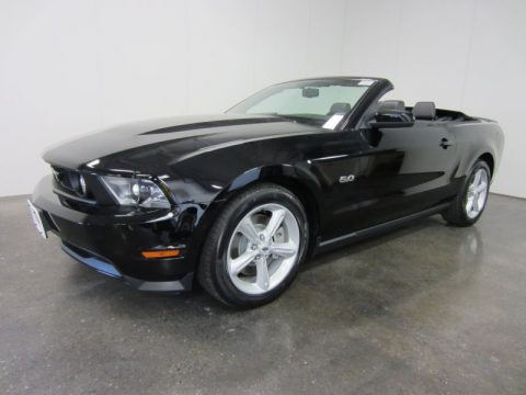 Black Ford Mustang GT Premium Convertible.  Click to enlarge.