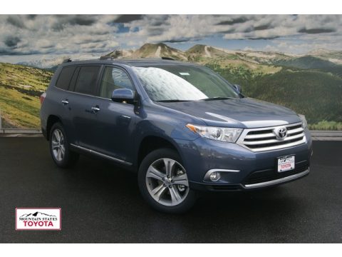 Shoreline Blue Pearl Toyota Highlander Limited 4WD.  Click to enlarge.