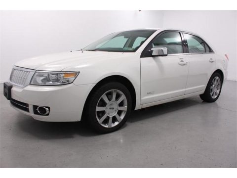 White Suede Lincoln MKZ AWD Sedan.  Click to enlarge.