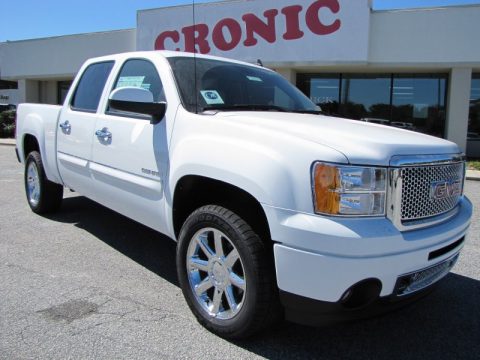 Summit White GMC Sierra 1500 Denali Crew Cab 4x4.  Click to enlarge.