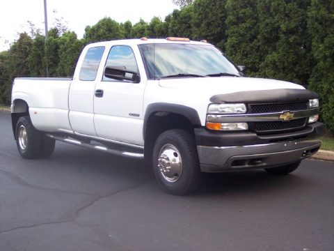 Summit White Chevrolet Silverado 3500 LS Extended Cab Dually.  Click to enlarge.