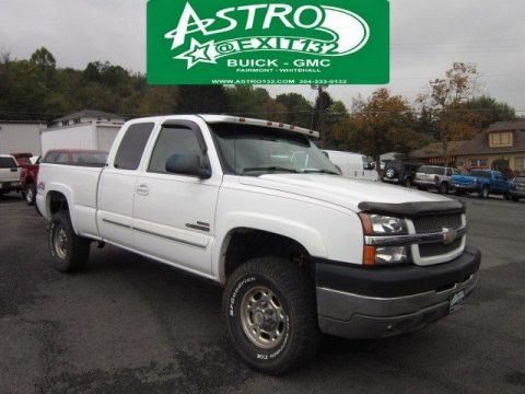 Summit White Chevrolet Silverado 2500HD LS Extended Cab 4x4.  Click to enlarge.